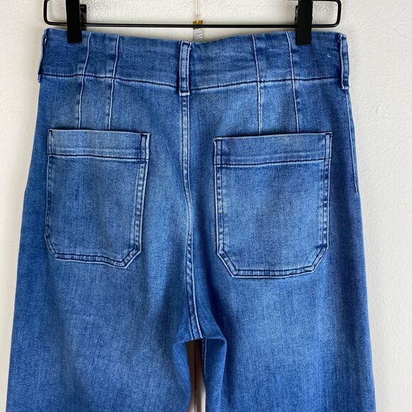 Maeve The Colette Crop High-Rise Wide-Leg Jeans Size 27 Blue - Picture 10 of 14